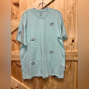 Adidas Shirt Men's Crew Neck Short Sleeve T-Shirt Shoe Patch Graphic Large